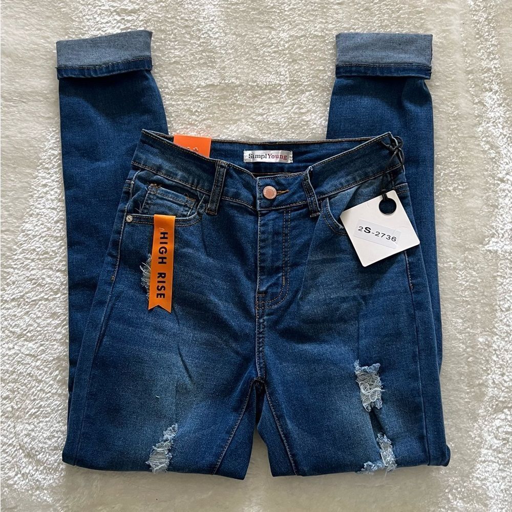 Simple Young Basics High Rise Curvy Skinny Ankle Lenght Jeans